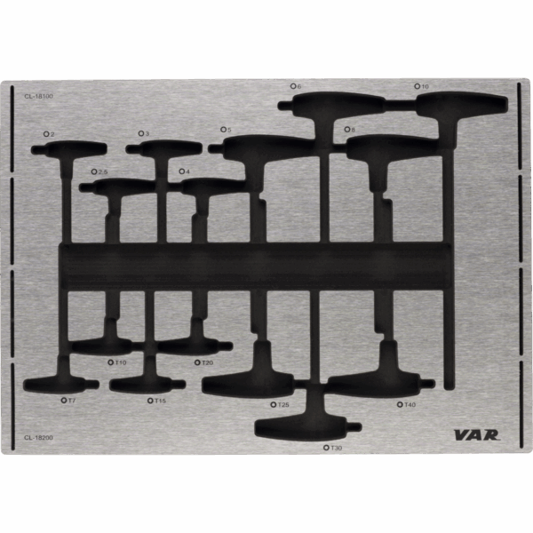 VAR - Foam inlay met gereedschappen - MO-53500 | inbus en torx sleutels - Afbeelding 2